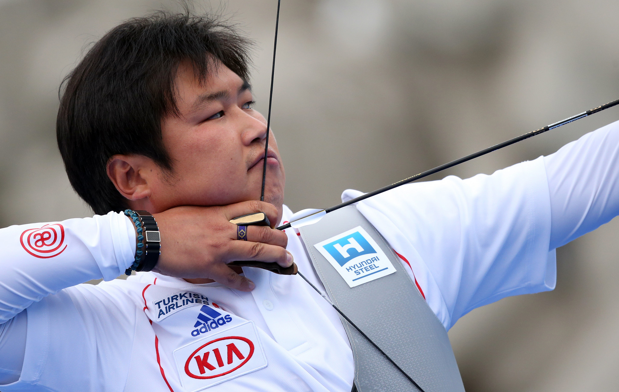 South Korea's Oh Jin-hyek won gold in the men's recurve event at the World Archery Indoor World Series in Macau ©Getty Images