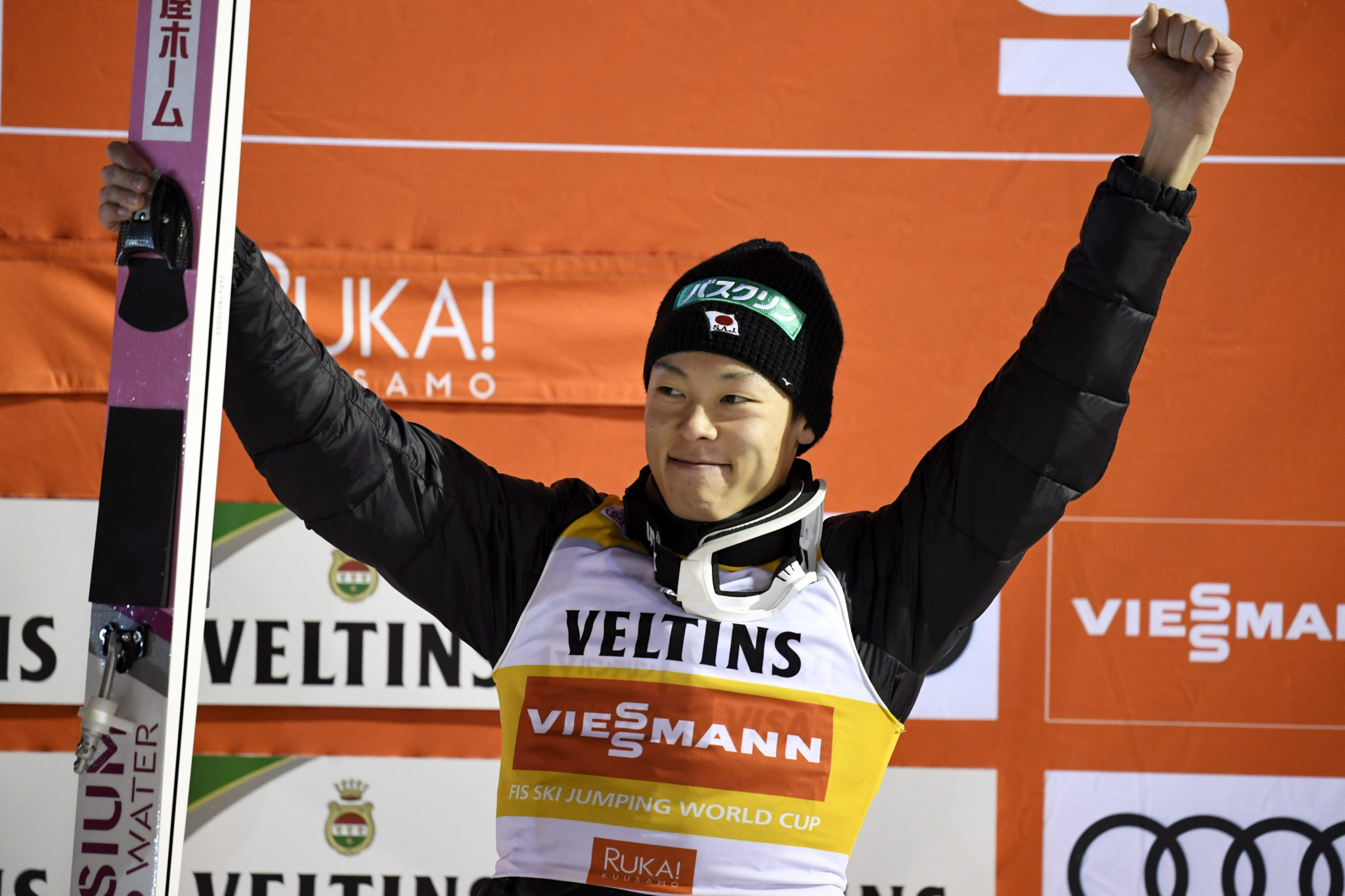 Japan's Ryoyu Kobayashi won his second FIS Ski Jumping World Cup event of this season and his career ©Getty Images