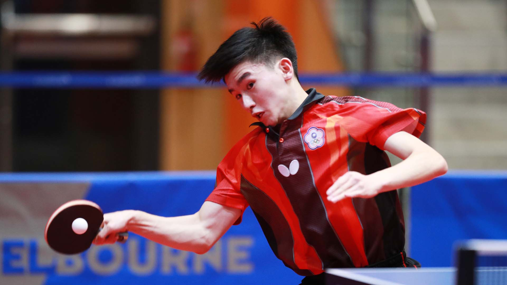 Li Hsin-Yang helped Chinese Taipei book a place in the boys' team semi-finals at the ITTF World Junior Championships in Australia today ©Rémy Gros/ITTF