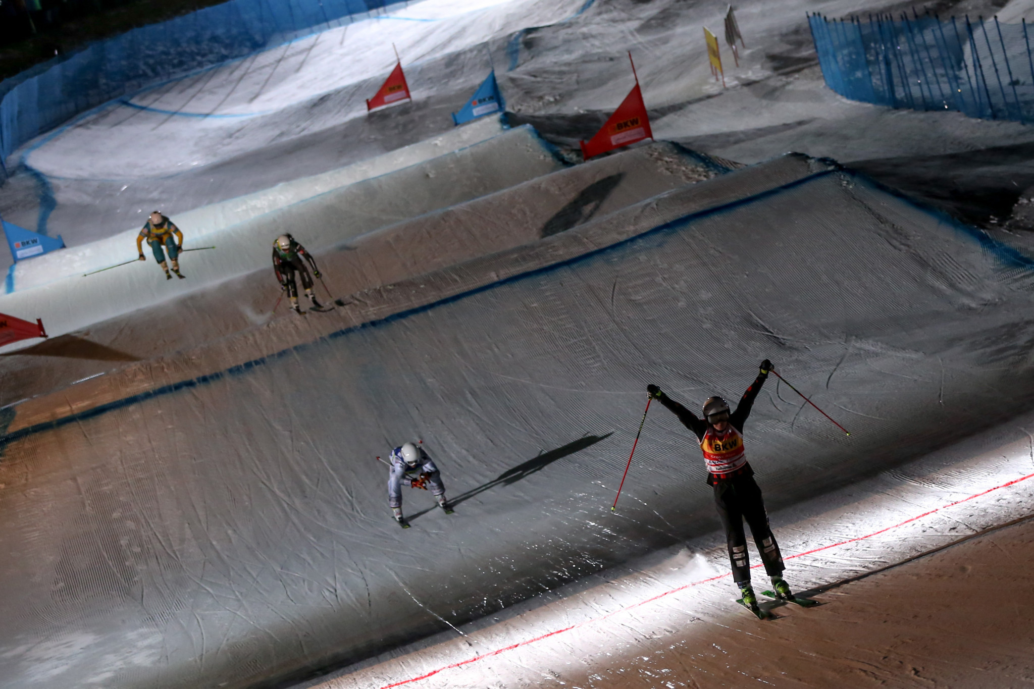 Swiss pair star under lights at home as FIS Ski Cross World Cup season starts in Arosa