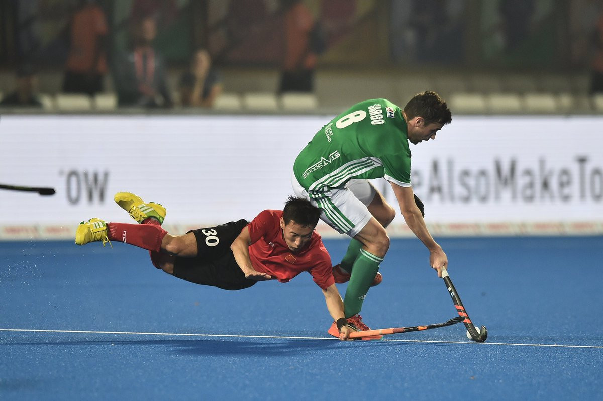 Ireland managed to equalise against China even while down to 10 men ©FIH
