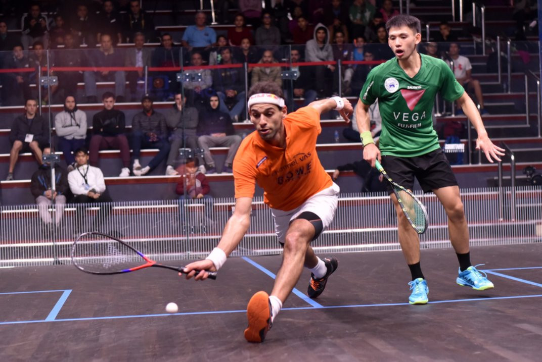 Top seed Mohammed Elshorbagy begun his bid for a home triumph at the Professional Squash Association Black Ball Open by beating Hong Kong’s Max Lee in Egypt’s capital Cairo today ©Black Ball Squash/Twitter