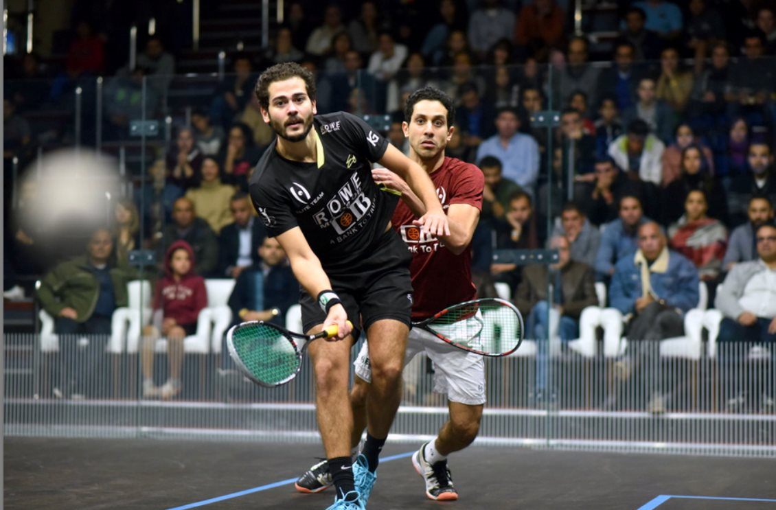 Karim Abdel Gawad of Egpyt will face world number two and compatriot Ali Farag in the final after defeating fellow Egyptian Tarek Momen in the semis of the PSA Black Ball Squash Open ©Black Ball Squash Open