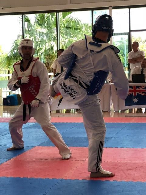 Rob Brown, left, won the competition in Gold Coast ©Australian Taekwondo