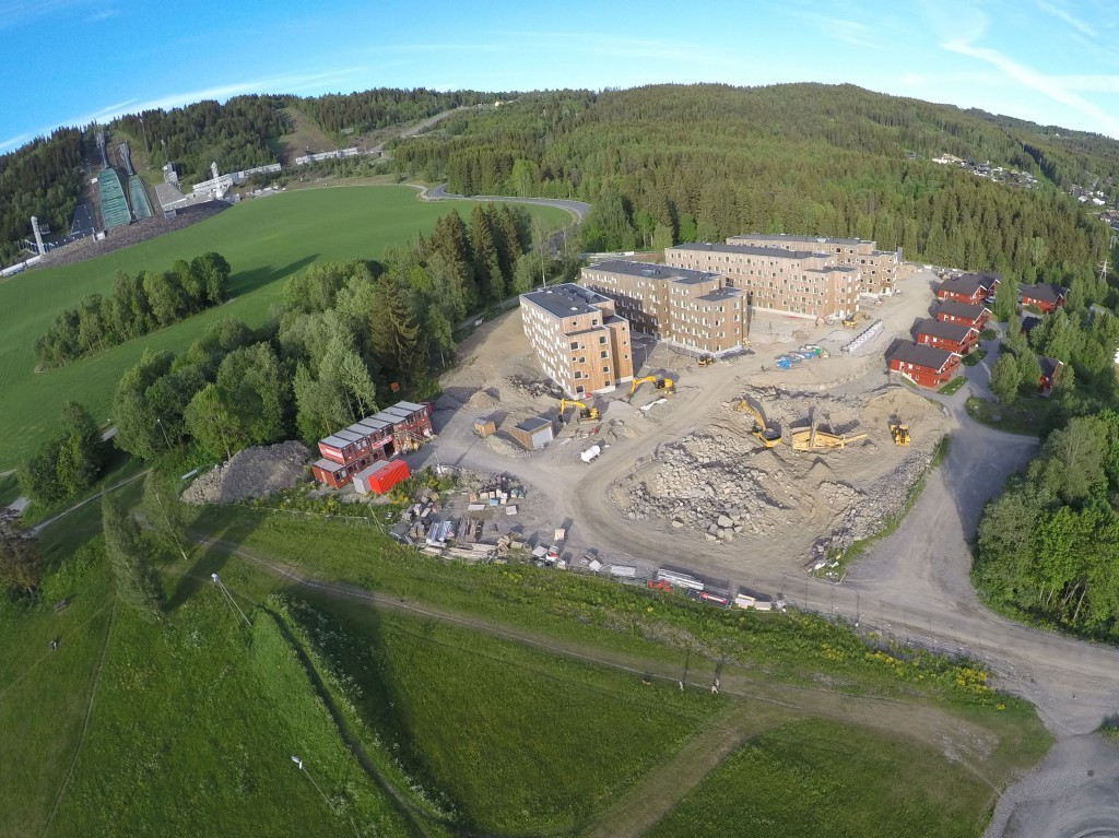 Building work for the Youth Olympic Village taking place earlier this summer ©Lillehammer 2016