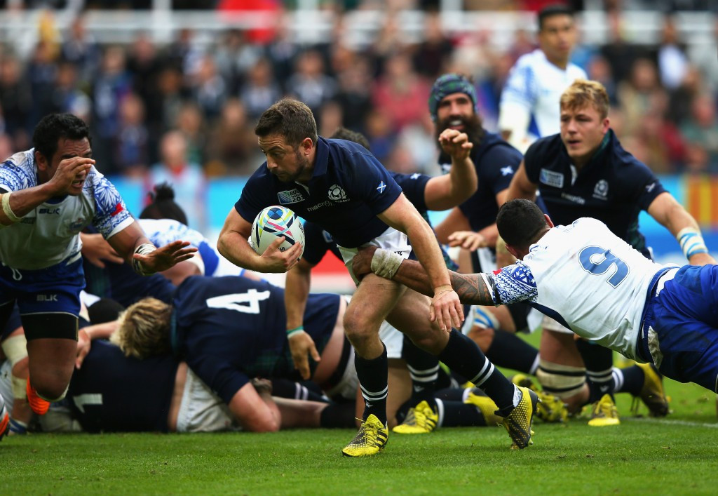 Scotland captain Greig Laidlaw inspired his team to a narrow in over Samoa ©Getty Images