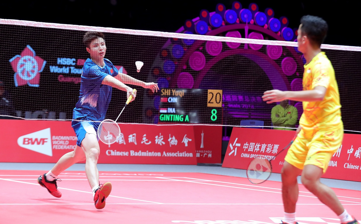 China's Shi Yuqi gave his chances of qualifying for the last four a significant boost as he ousted Anthony Ginting of Indonesia ©BWF