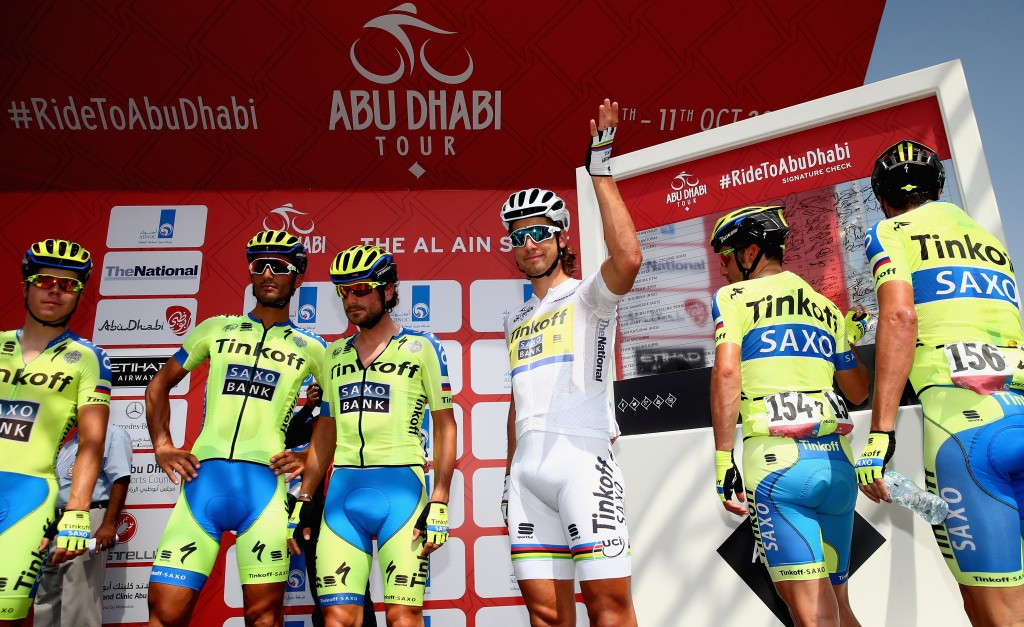 New world champion Peter Sagan is among those competing in the Abu Dhabi Tour