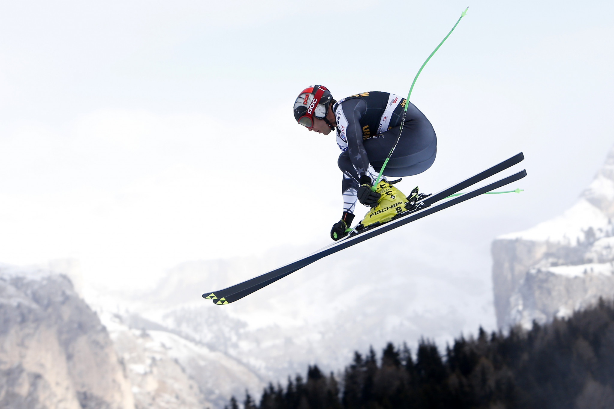 Steven Nyman of the United States - whose three World Cup career wins have come in the downhill at the Val Gardena venue - was second in today's training run ©Getty Images