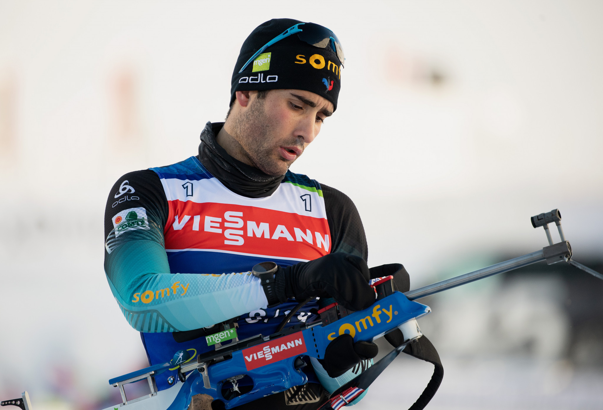 Martin Fourcade shot clean at the range but had to make do with second spot ©Getty Images
