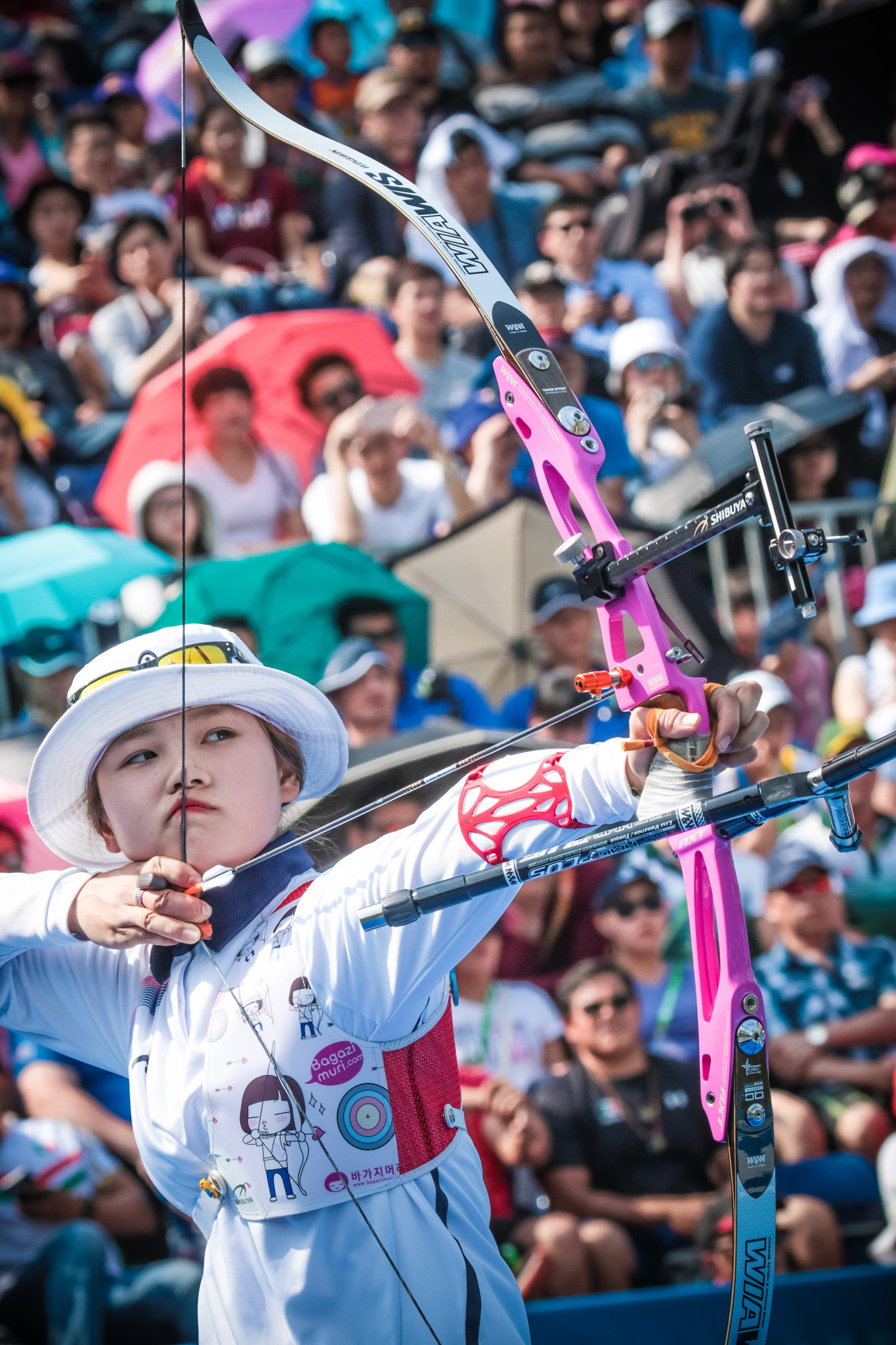 Chaeyun Kim was the top archer in the women's recurve today ©Getty Images
