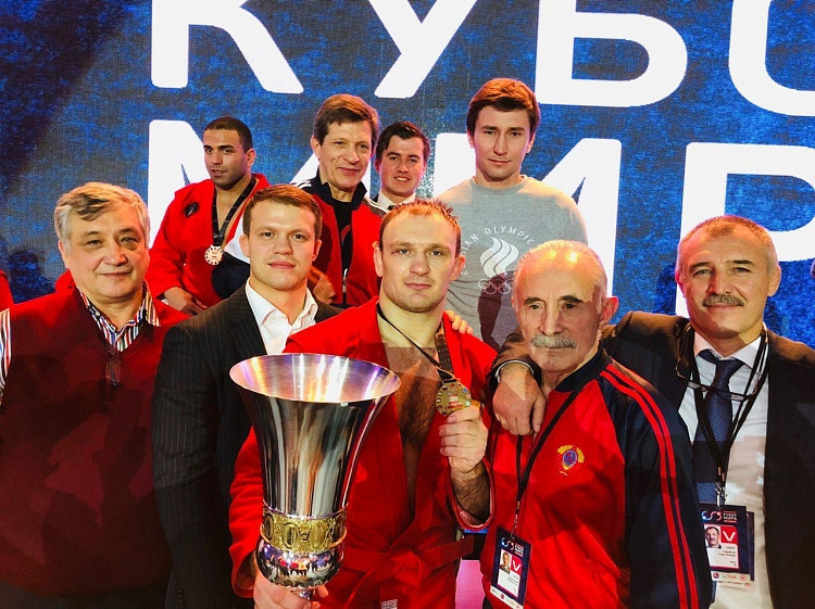Andrei Kazusionok of Belarus clinched the Sambo Absolute Cup at the Adler Arena in Sochi ©FIAS