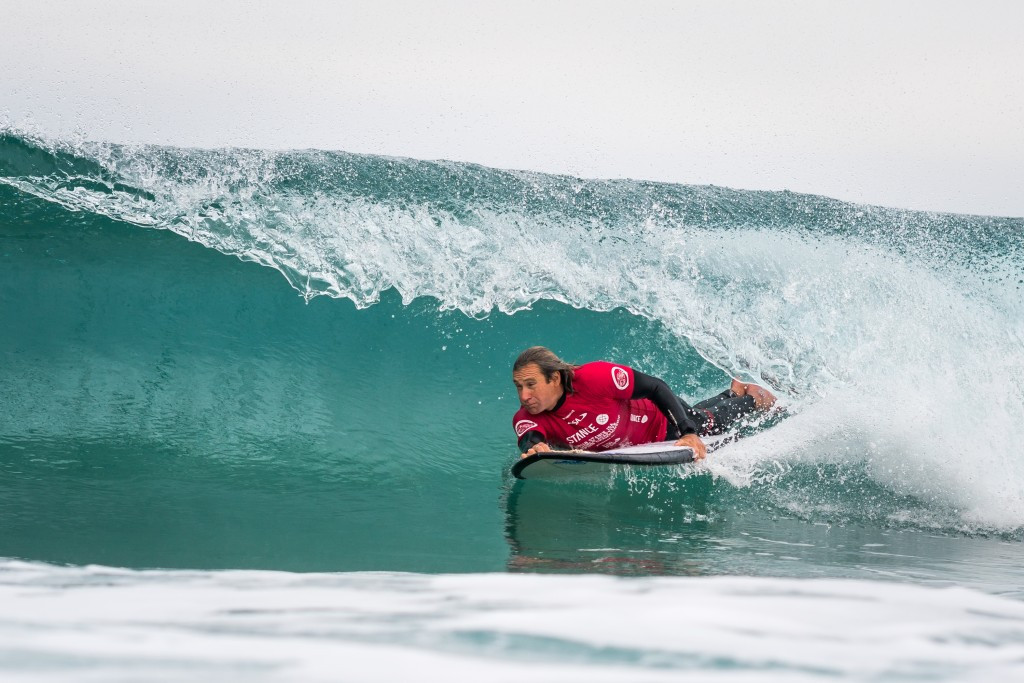 The ISA's most decorated adaptive surfer Bruno Hansen set the highest AS-4 heat total ©ISA