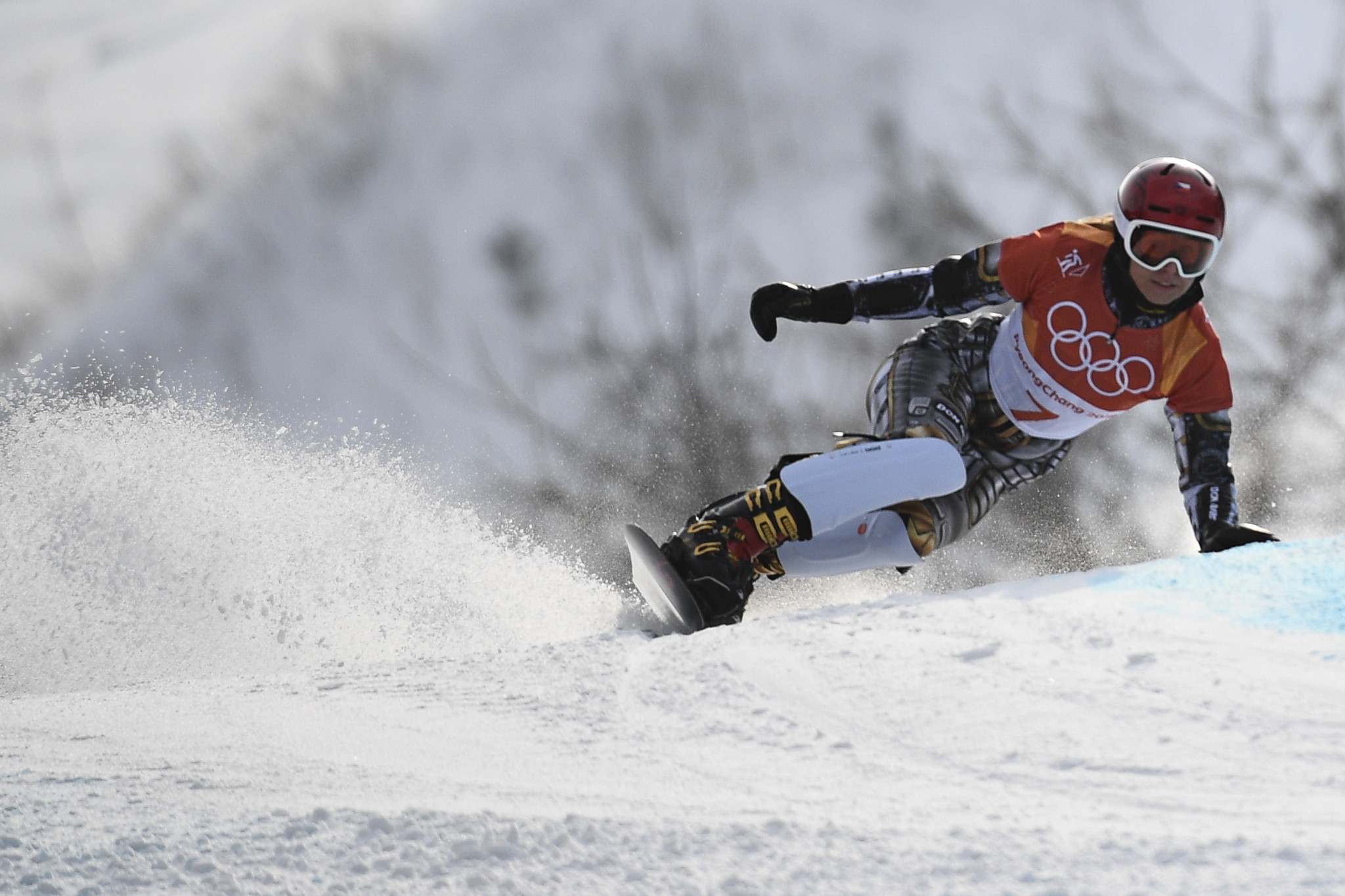 Ester Ledecká returned to the top of a Snowboard World Cup podium ©Getty Images