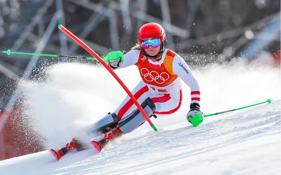 Austria's 21-year-old Olympic slalom bronze medallist Katharina Gallhuber will miss the rest of the season after injuring her right knee in practice yesterday ©FIS