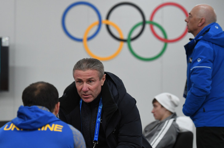 The IOC session in October offered Oleg Matytsin an opportunity to discuss with Ukraine's members Sergey Bubka, pictured, and Valeriy Borzov the question of whether their athletes could participate at Krasnoyarsk 2019 ©Getty Images  