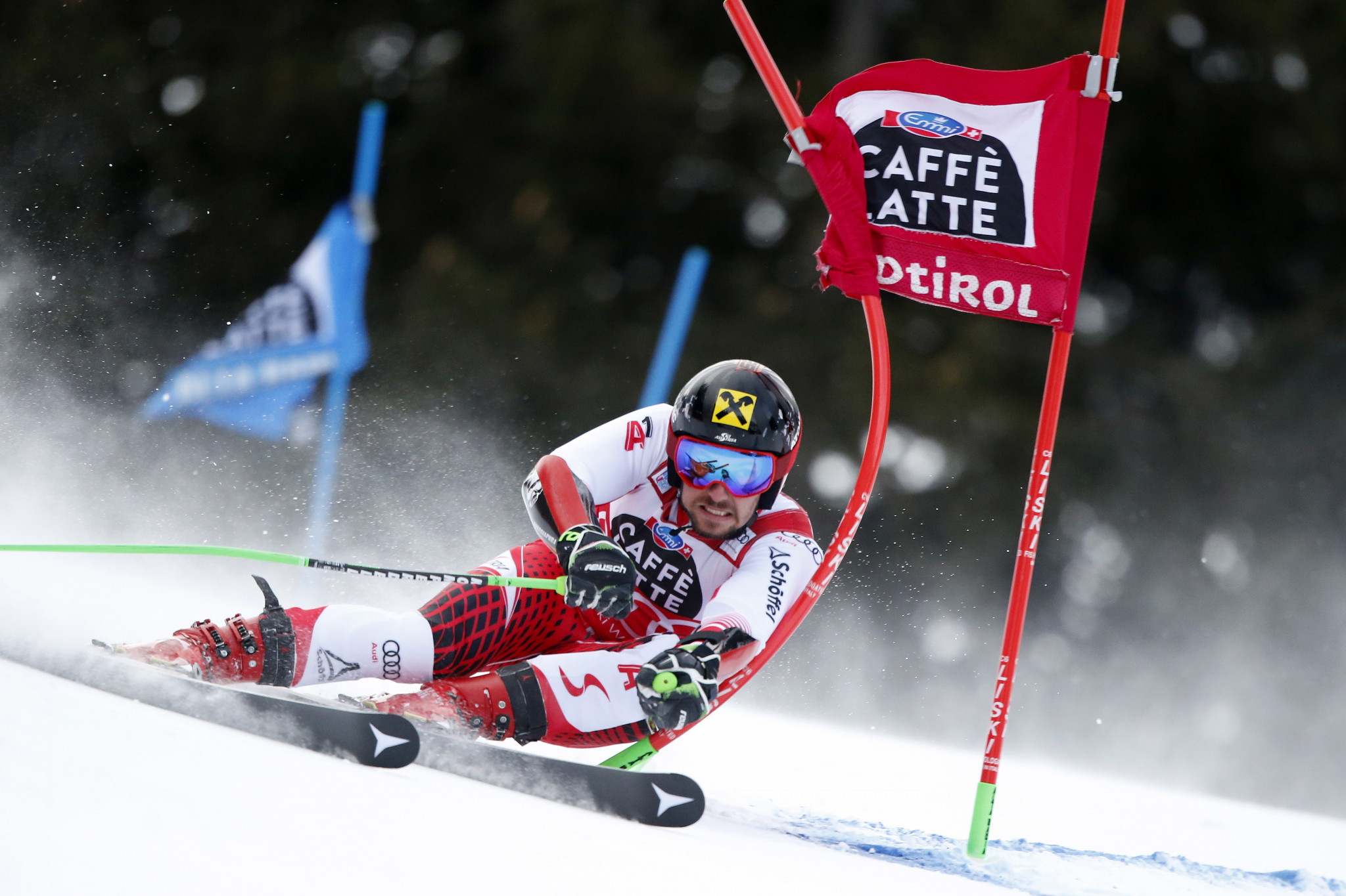 Austria's Marcel Hirscher finished two and a half seconds ahead of the nearest challengerin today's FIS World Cup giant slalom in Alta Badia ©FIS