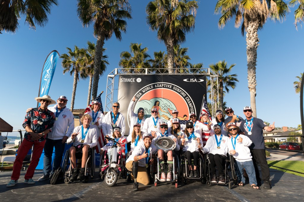 United States win first team title at ISA World Adaptive Surfing Championships
