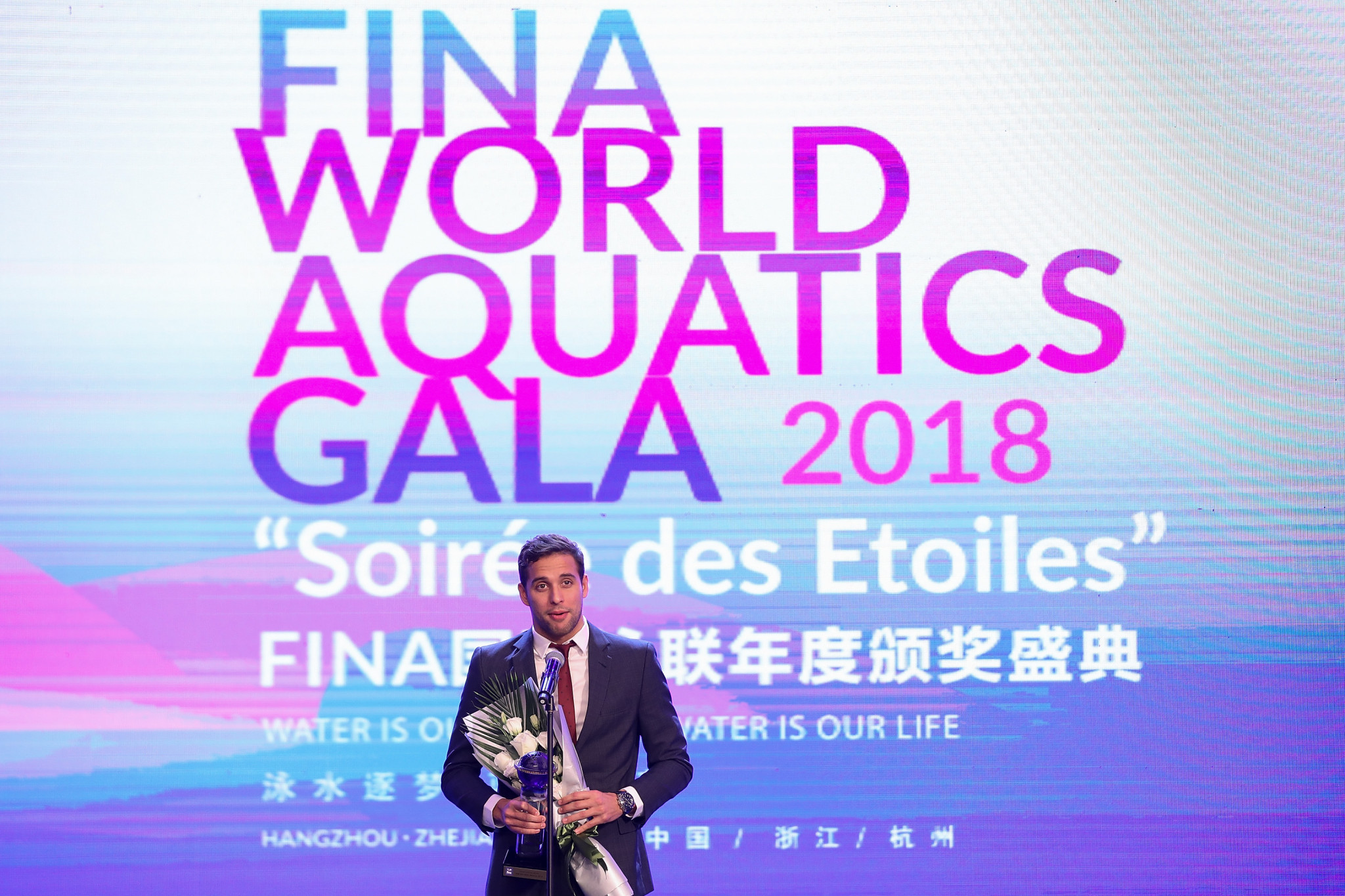 South Africa's Chad Le Clos was crowned as the best male swimmer at FINA's Gala Awards ©Getty Images