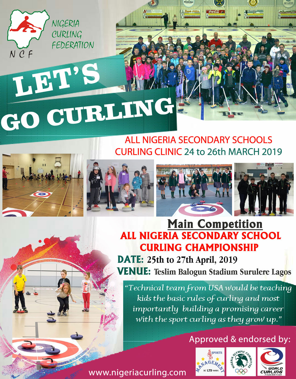 The Nigeria Curling Federation (NCF) has organised a secondary school curling championship in April, which will be the first national curling event in the country ©Nigeria Curling Federation