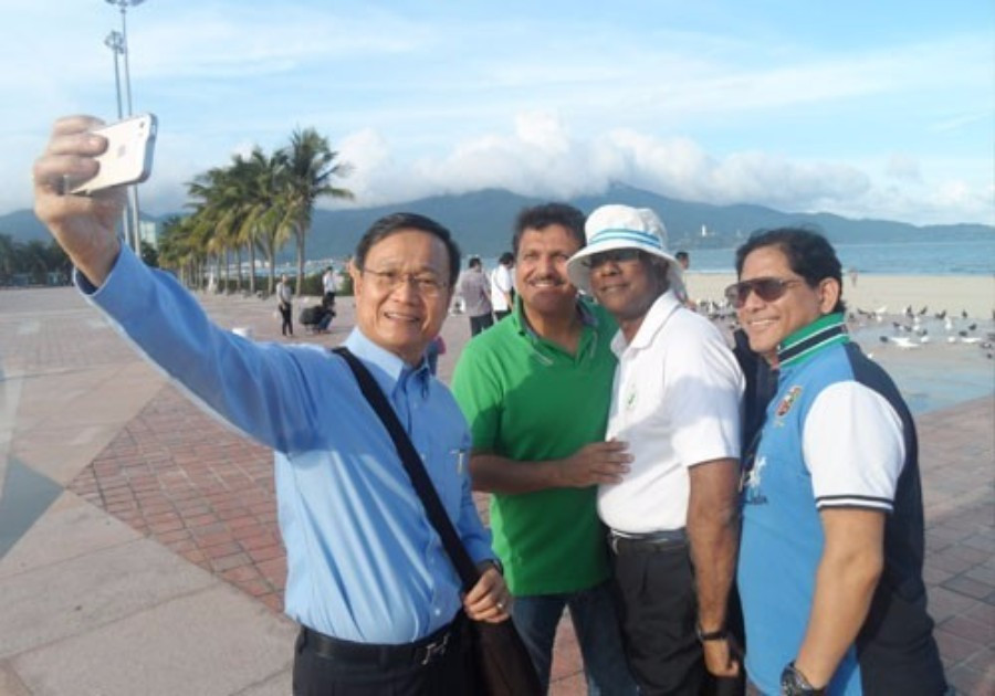 OCA officials during their venue tour in Danang, which formed the final part of the Coordination Commission inspection ©OCA