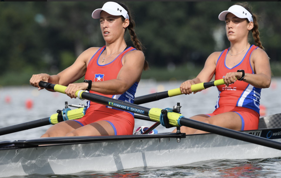 Chile's coxless pair were one of four of their women's rowing crews that won at the trials on the Rio 2016 Olympic course for next year's Pan American Games in Lima ©Panamsports.org