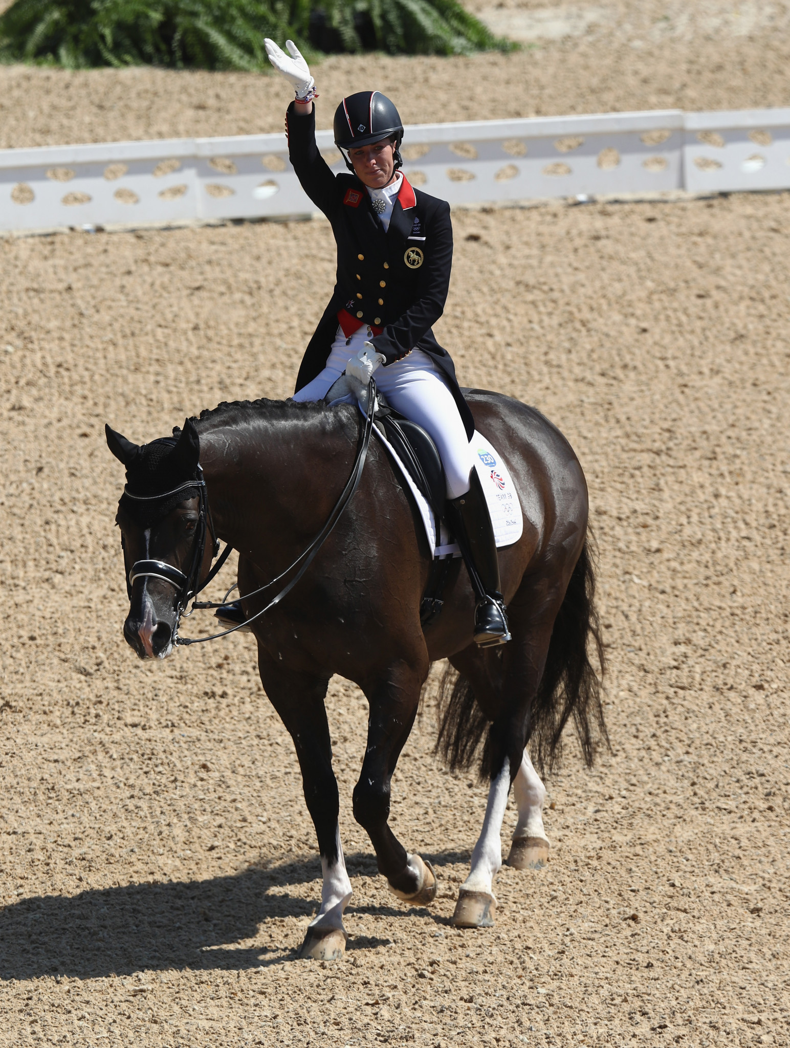 Triple Olympic champion Charlotte Dujardin had to make do for second place ©Getty Images
