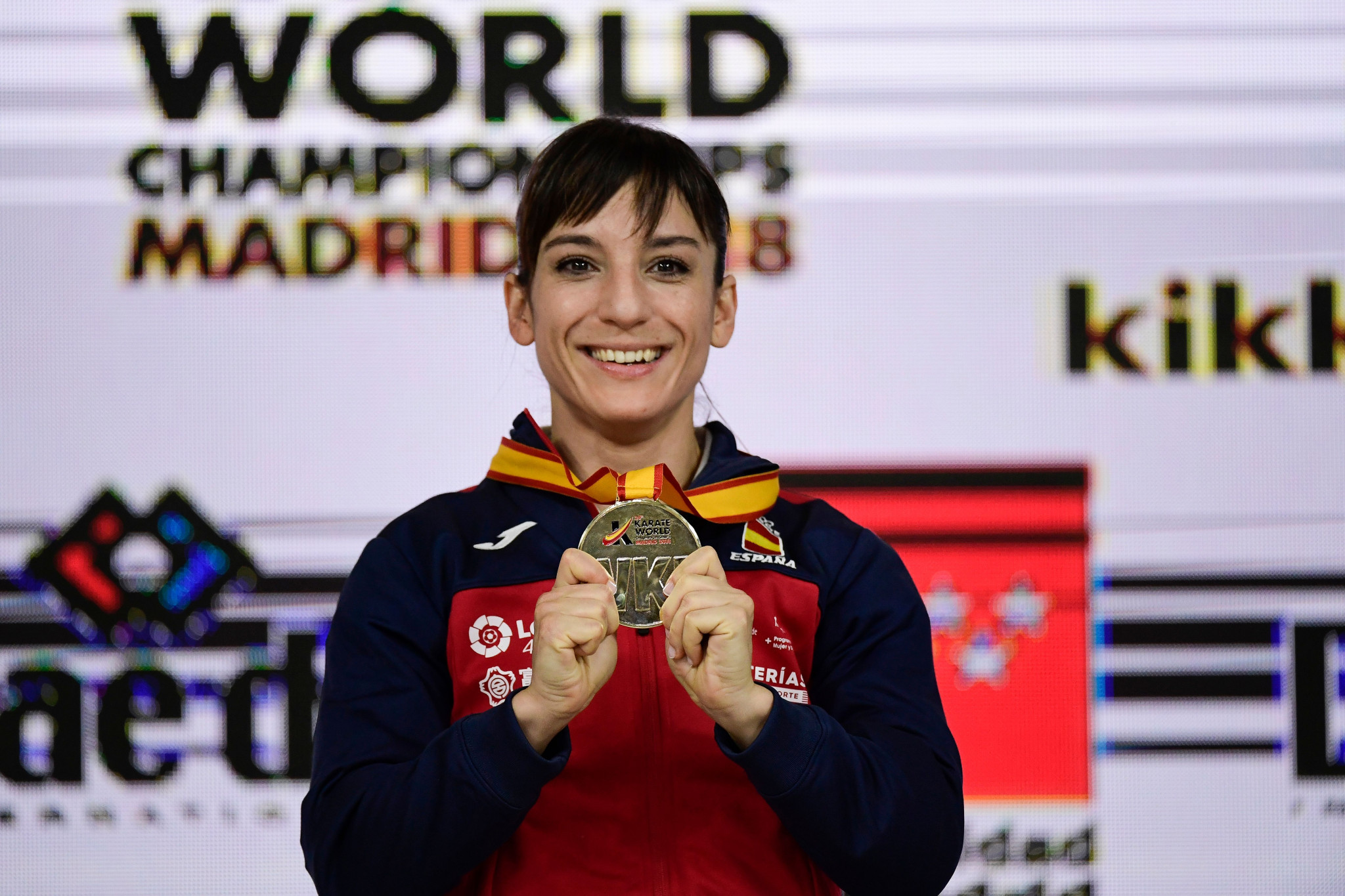 Sandra Sanchez Jaime of Spain will compete in the ANOC World Beach Games in San Diego after winning gold in the Karate World Championships in Madrid ©Getty Images 
