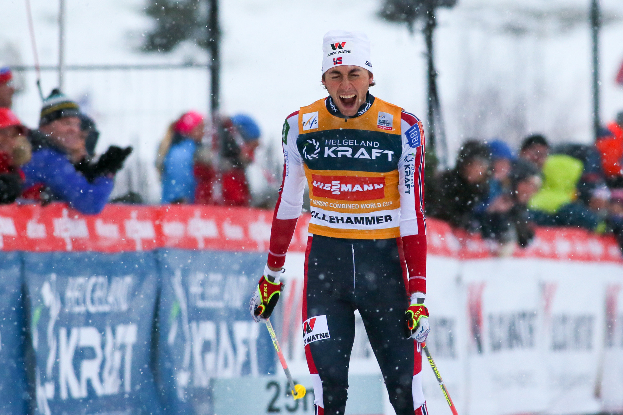 Jarl Magnus Riiber will be looking to take his unbeatable Lillehammer Triple form into the next stop on the International Ski Federation Nordic Combined World Cup circuit ©Getty Images