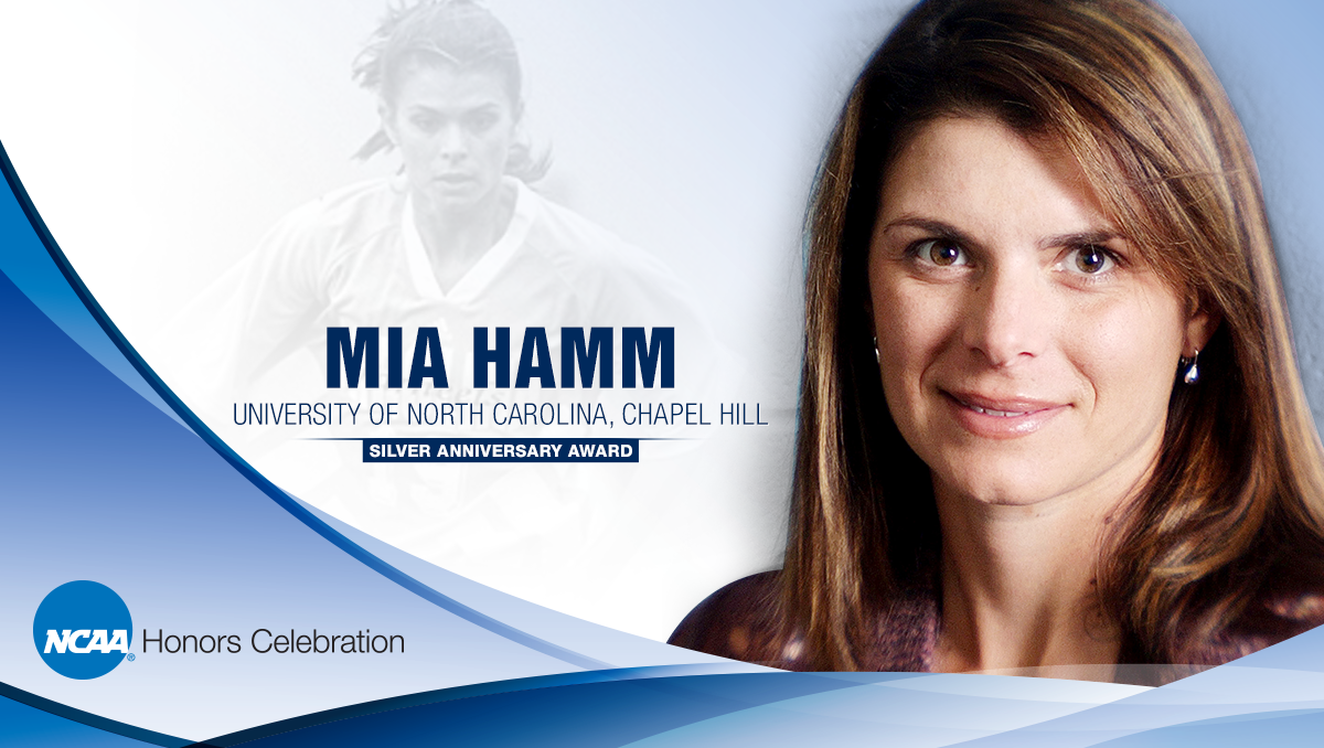 Mia Hamm is one of six former student athletes who will receive an NCAA Silver Anniversary Award next month ©NCAA