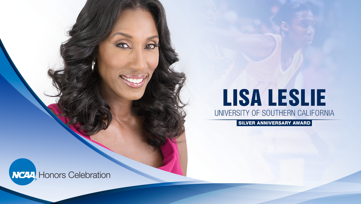 Lisa Leslie, a former Southern California women's basketball student-athlete, moved on to play professionally in the Women's National Basketball Association for 12 seasons with the Los Angeles Sparks ©NCAA