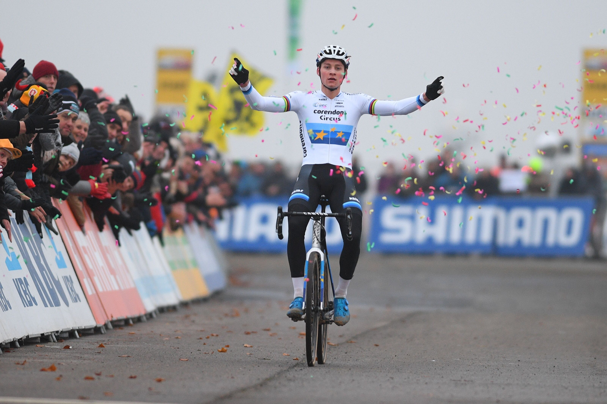 Mathieu van der Poel has won the last three World Cup events in a row ©Getty Images