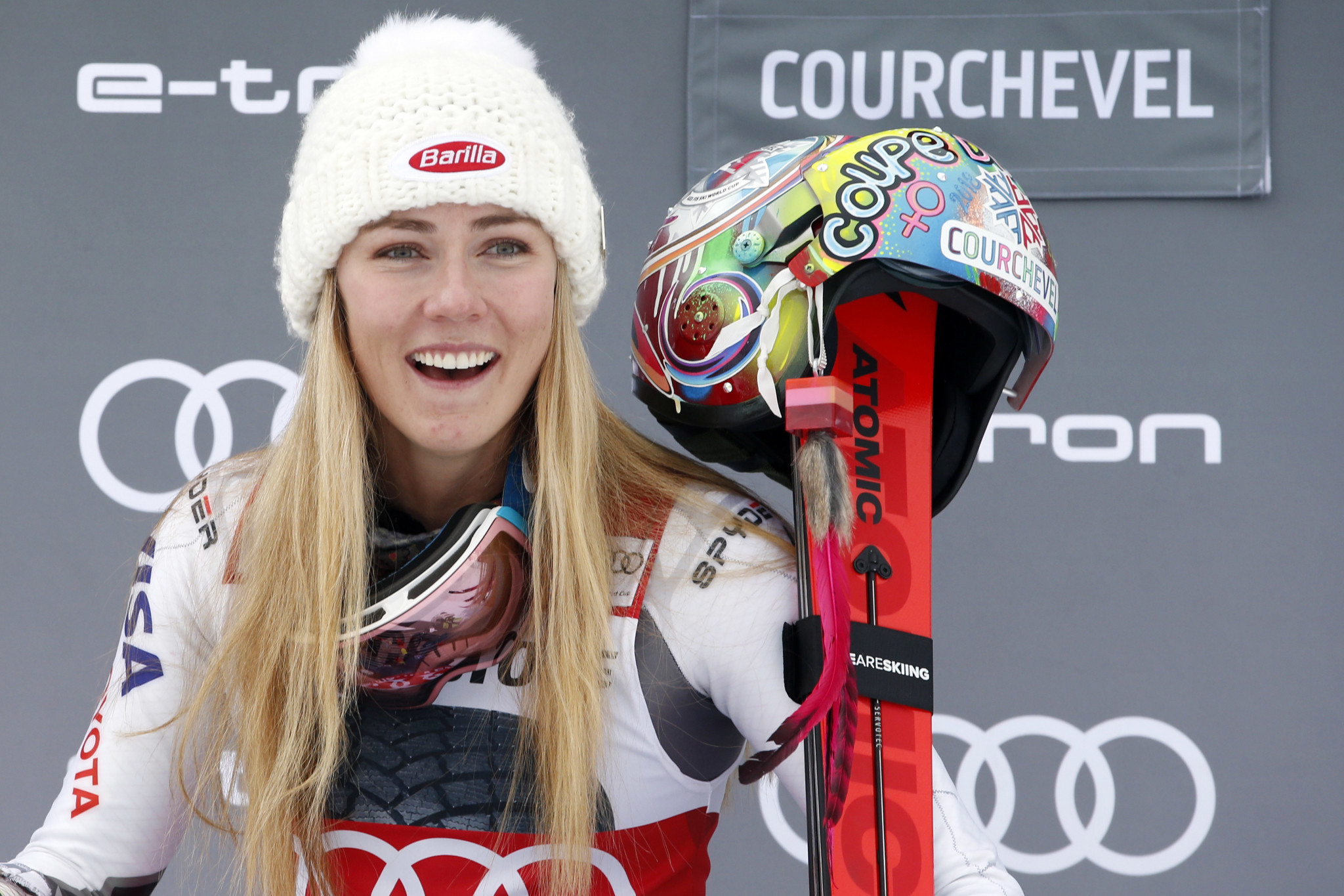 Mikaela Shiffrin has continued her unbeatable form with another win in Courchevel ©Getty Images