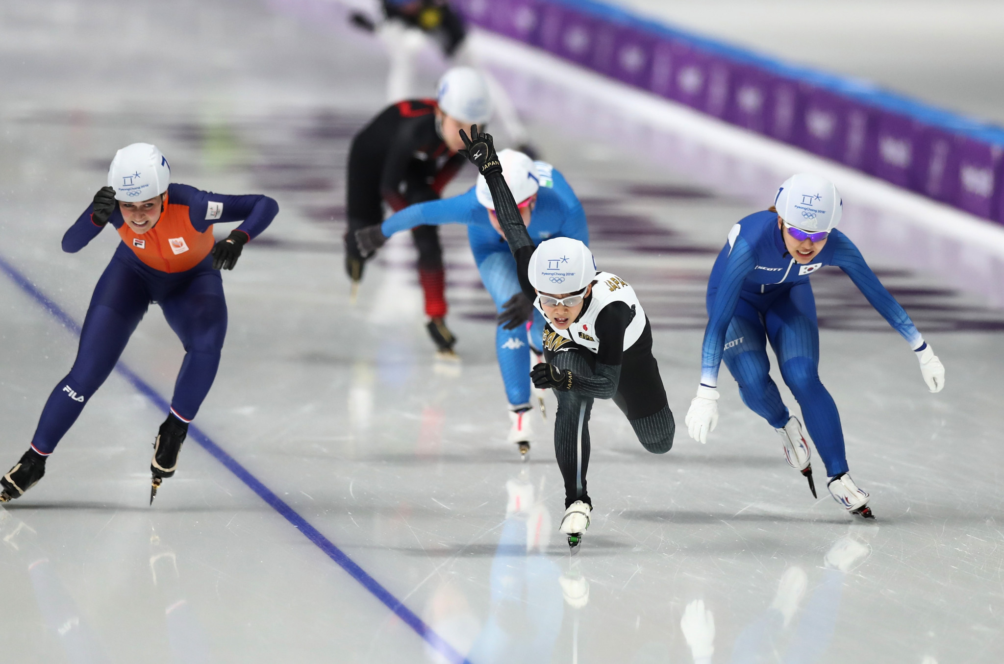 Speed skating and short track provided the usual thrills and spills ©Getty Images