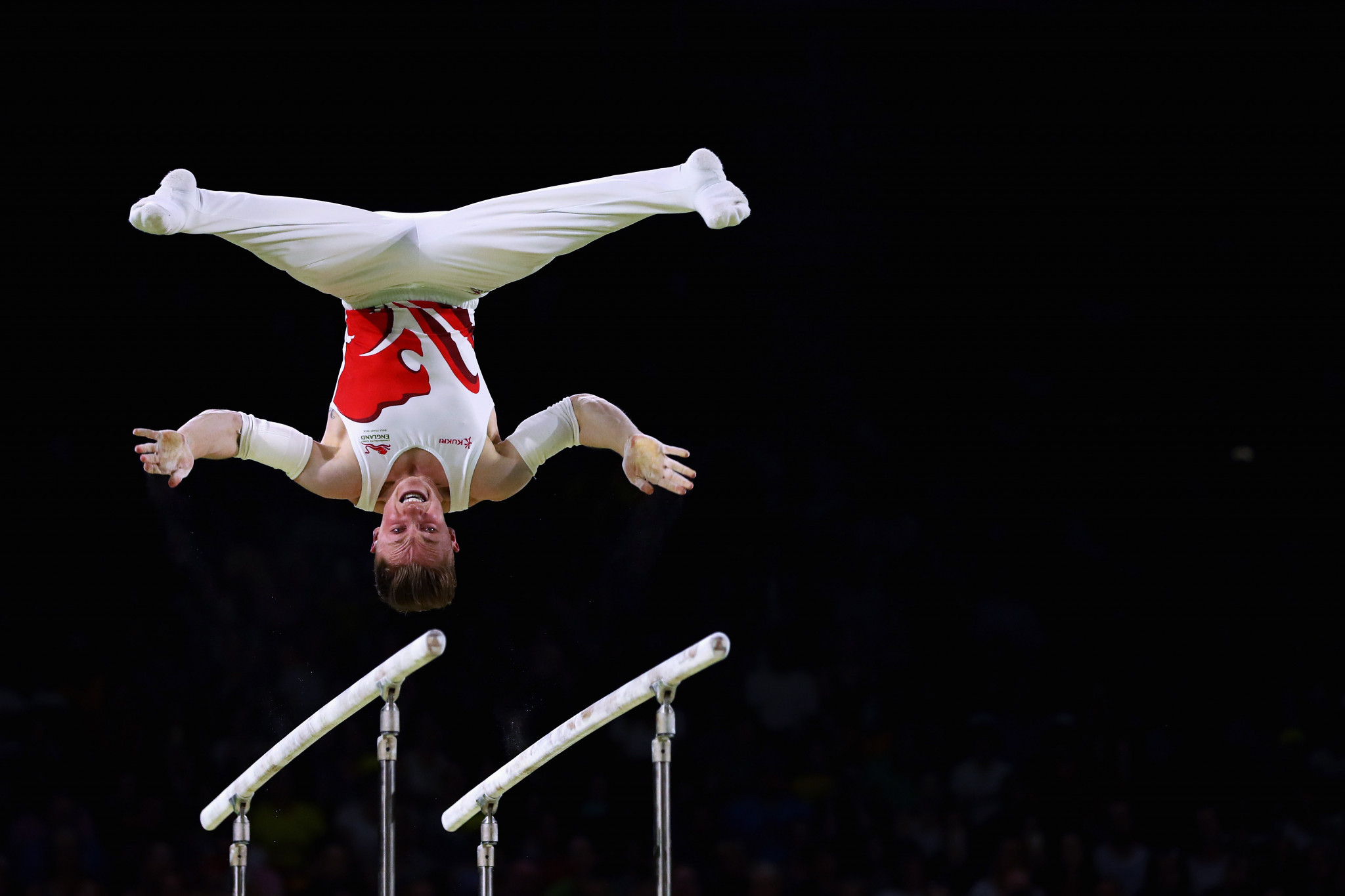 England's Nile Wilson won five medals in all and three golds in gymnastics ©Getty Images