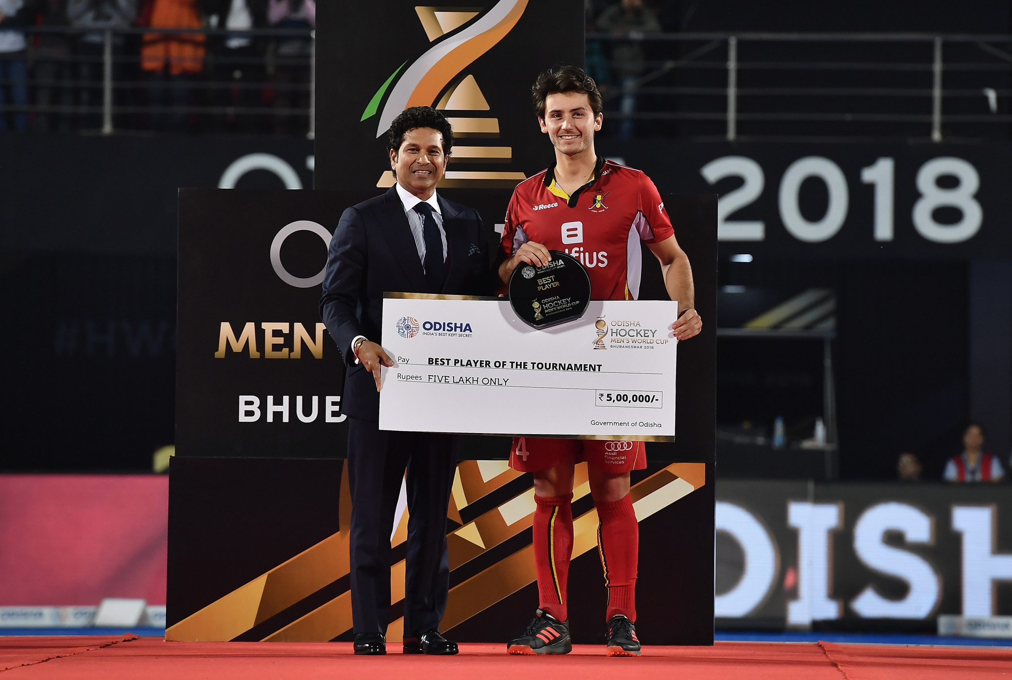 Belgium's Arthur van Doren, who was named player of the tournament at the FIH World Cup, has been nominated for the men's player of the year award ©Getty Images
