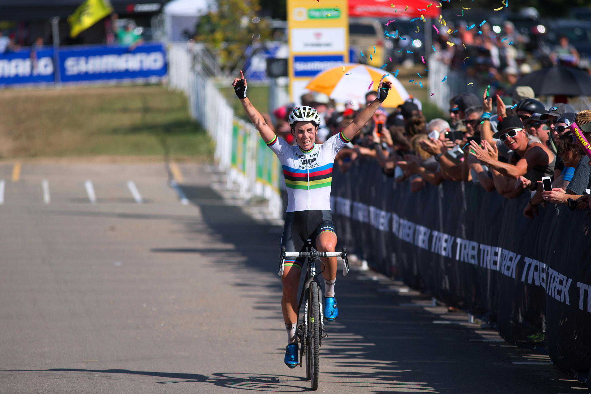 Belgium's Sanne Cant is currently second in the women's UCI Cyclo-Cross World Cup rankings ©Getty Images