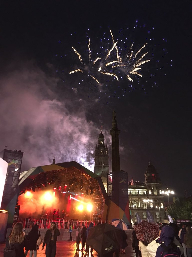 The inaugural multi-sport European Championships began with an Opening Ceremony in Glasgow's George Square ©Festival 2018/Twitter