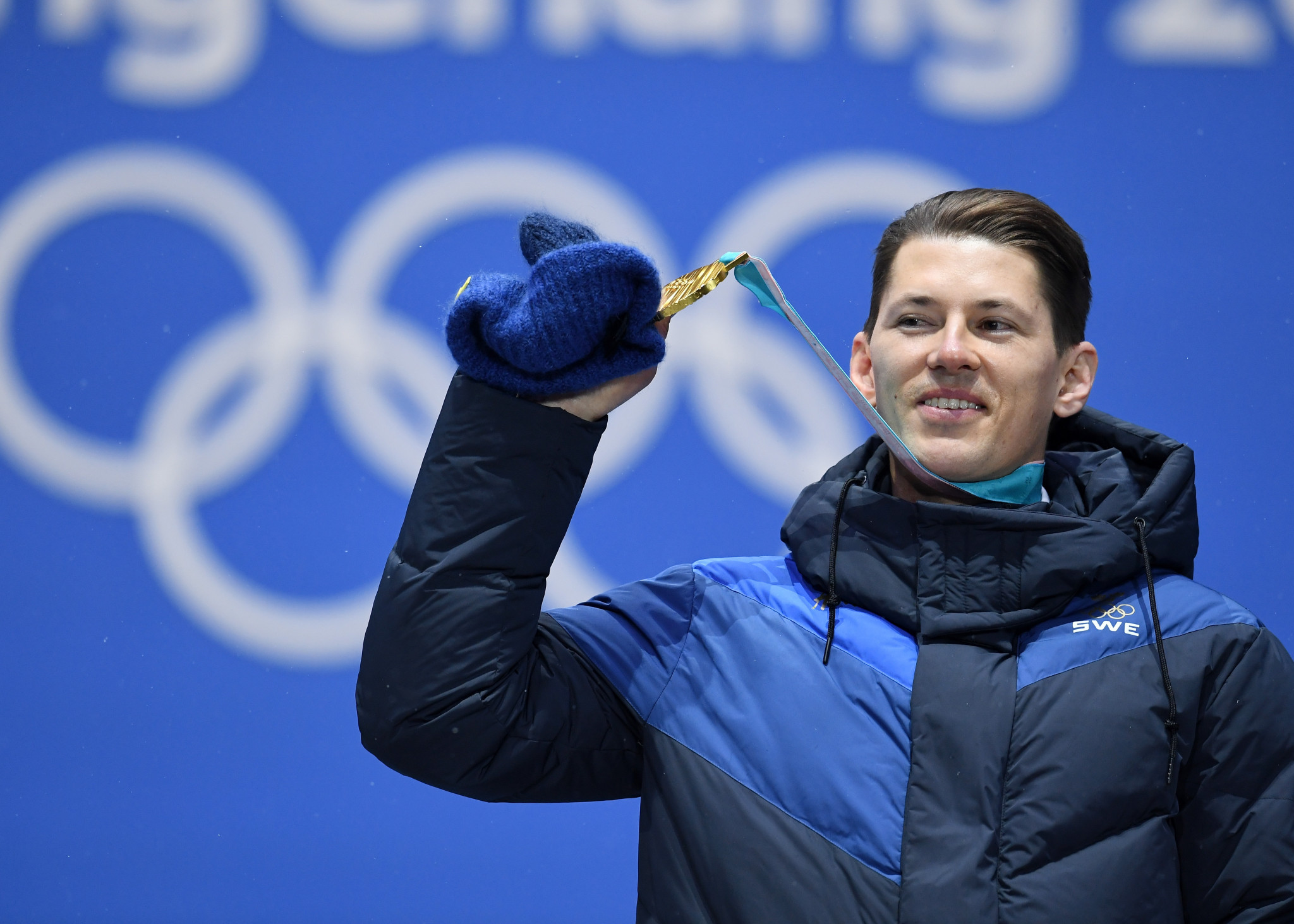 André Myhrer won men's slalom gold at Pyeongchang 2018 ©Getty Images