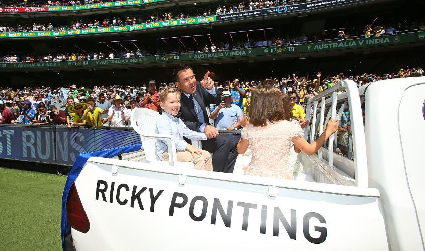 Ricky Ponting was inducted during a special ceremony at Melbourne Cricket Ground ©ICC