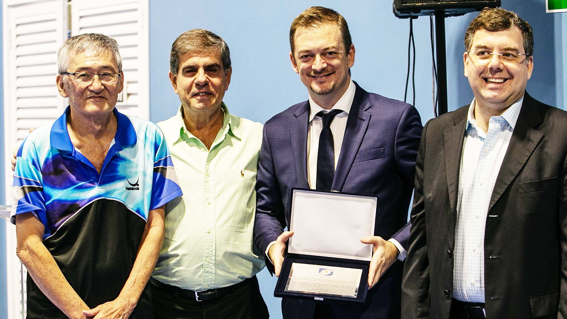 IPC President Andrew Parsons has received the  Brazilian Table Tennis Confederation merit award ©CPB