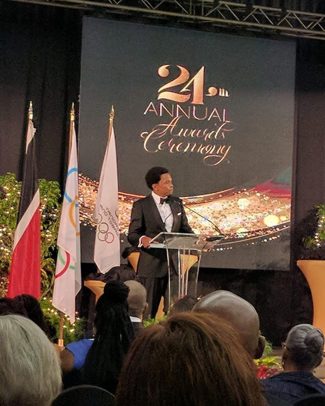 Trinidad and Tobago Olympic Committee President Brian Lewis was among the speakers at the organisation's annual events ceremony in Port of Spain ©TTOC