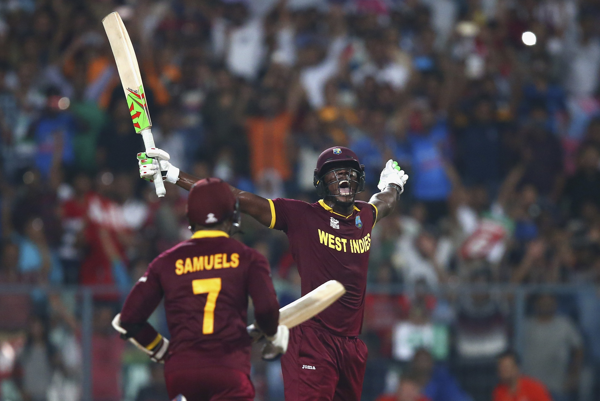 Four consecutive sixes from Carlos Brathwaite helped his side win the 2016 World Cup final in dramatic fashion ©Getty Images
