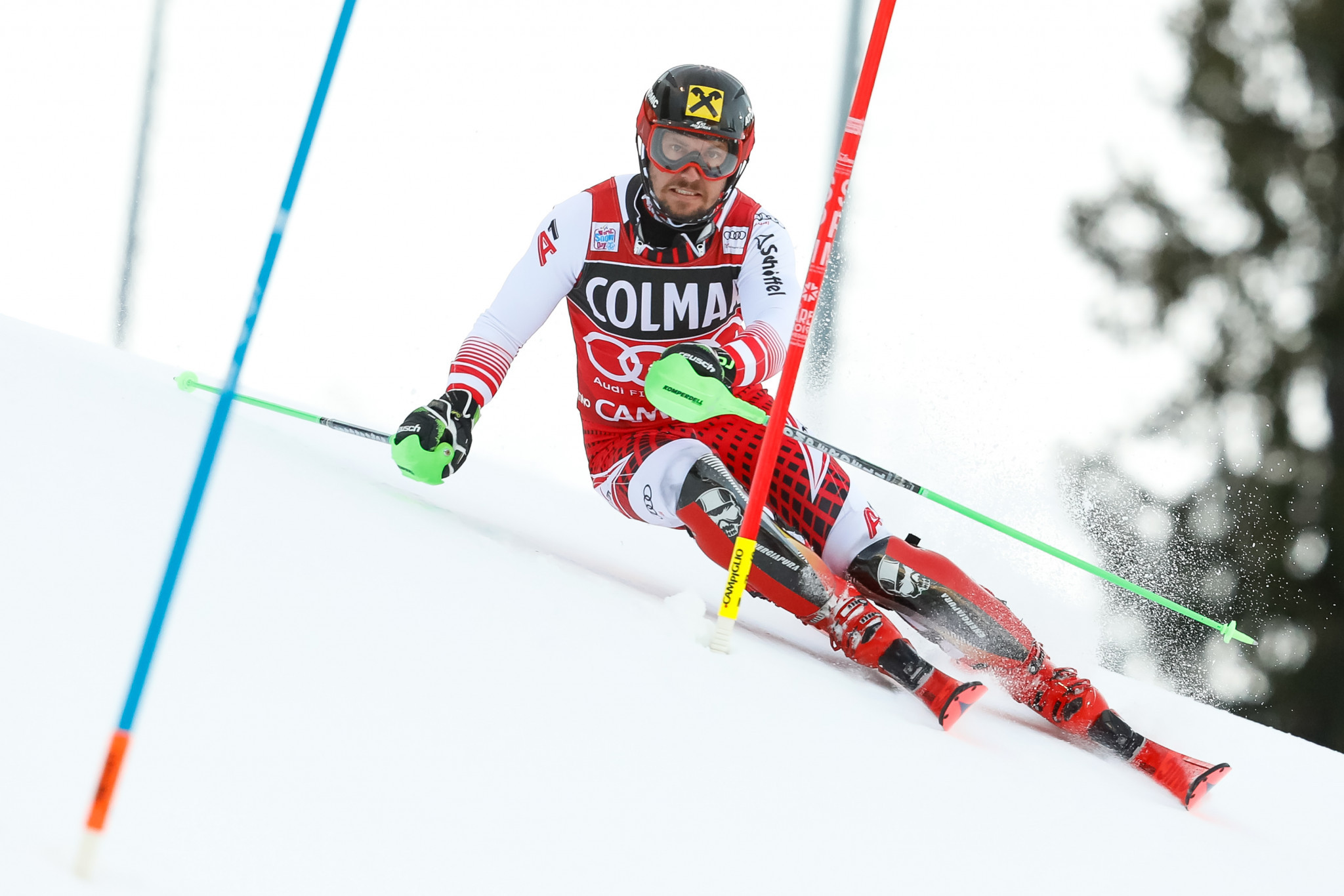 Marcel Hirscher leads the men's World Cup standings ©Getty Images