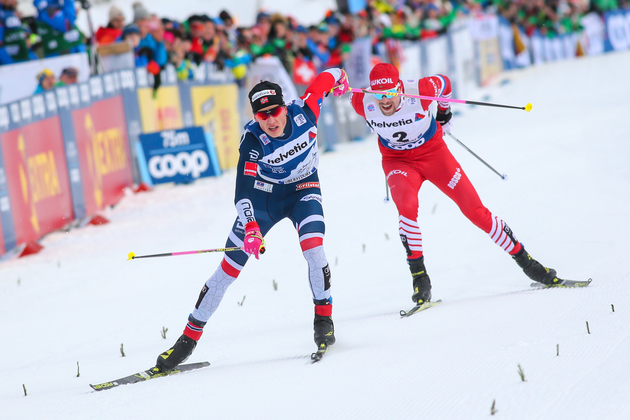 Johannes Høsflot Klaebo won the penultimate stage of the 2019 Tour de Ski to gain an 80 second lead ©Getty Images