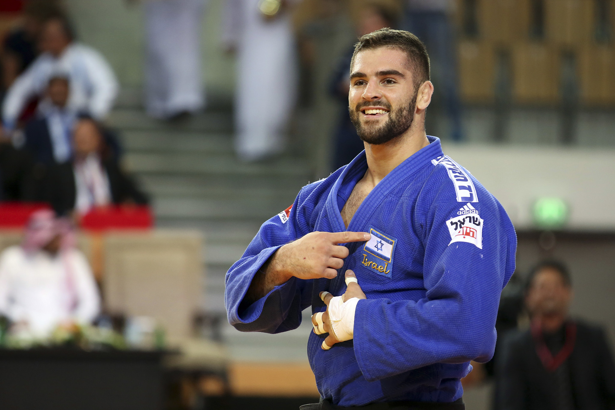 Israel were able to show their flag and have their national anthem played at the Abu Dhabi Grand Slam last year after intervention by the International Judo Federation ©Getty Images