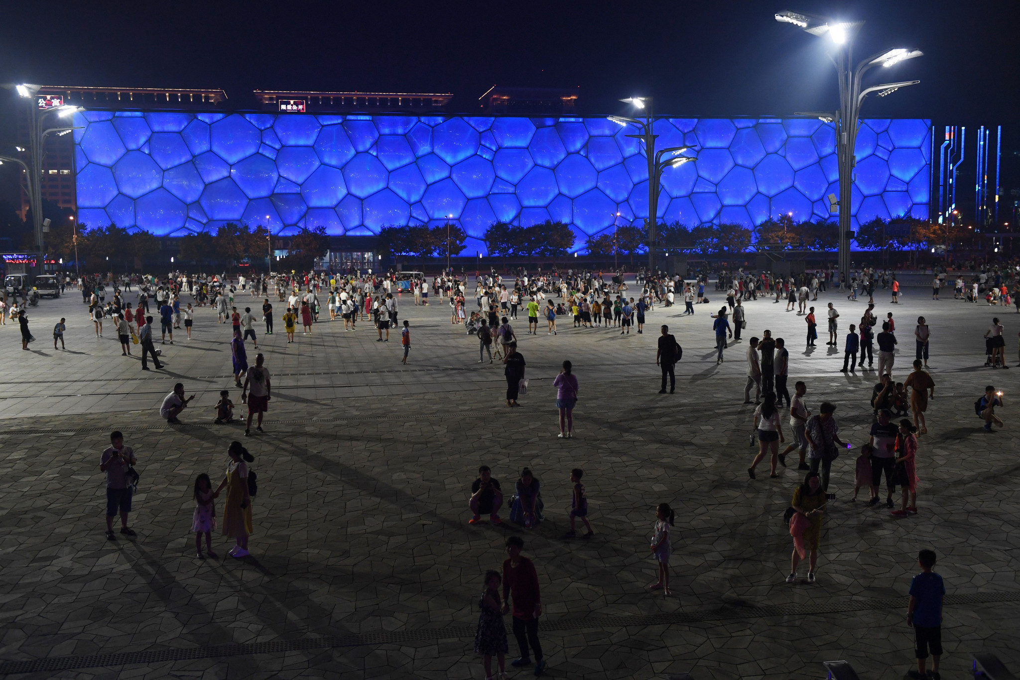 Work begins to turn Water Cube into "Ice Cube" for Beijing 2022