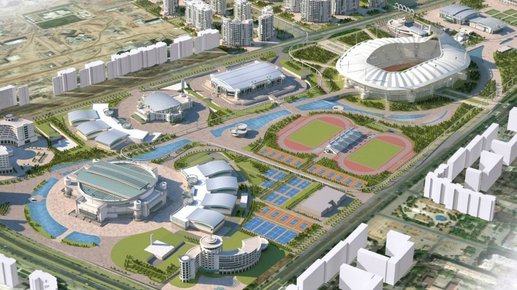 Three test events are due to take place in the Olympic Complex, pictured here in an artistic impression ©Ashgabat 2017