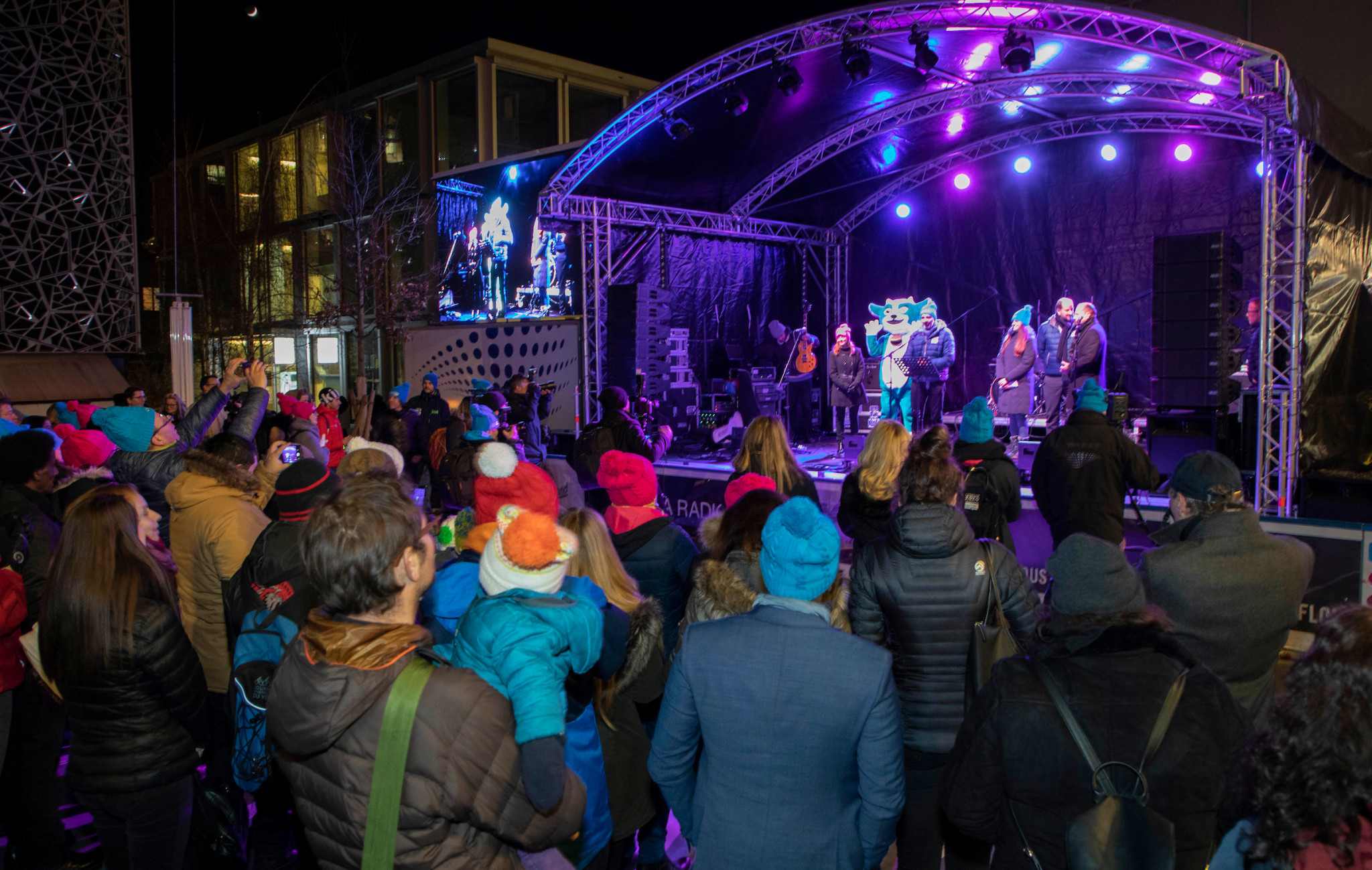 The event was held on the medal plaza for the Lausanne 2020 Winter Youth Olympic Games ©IOC