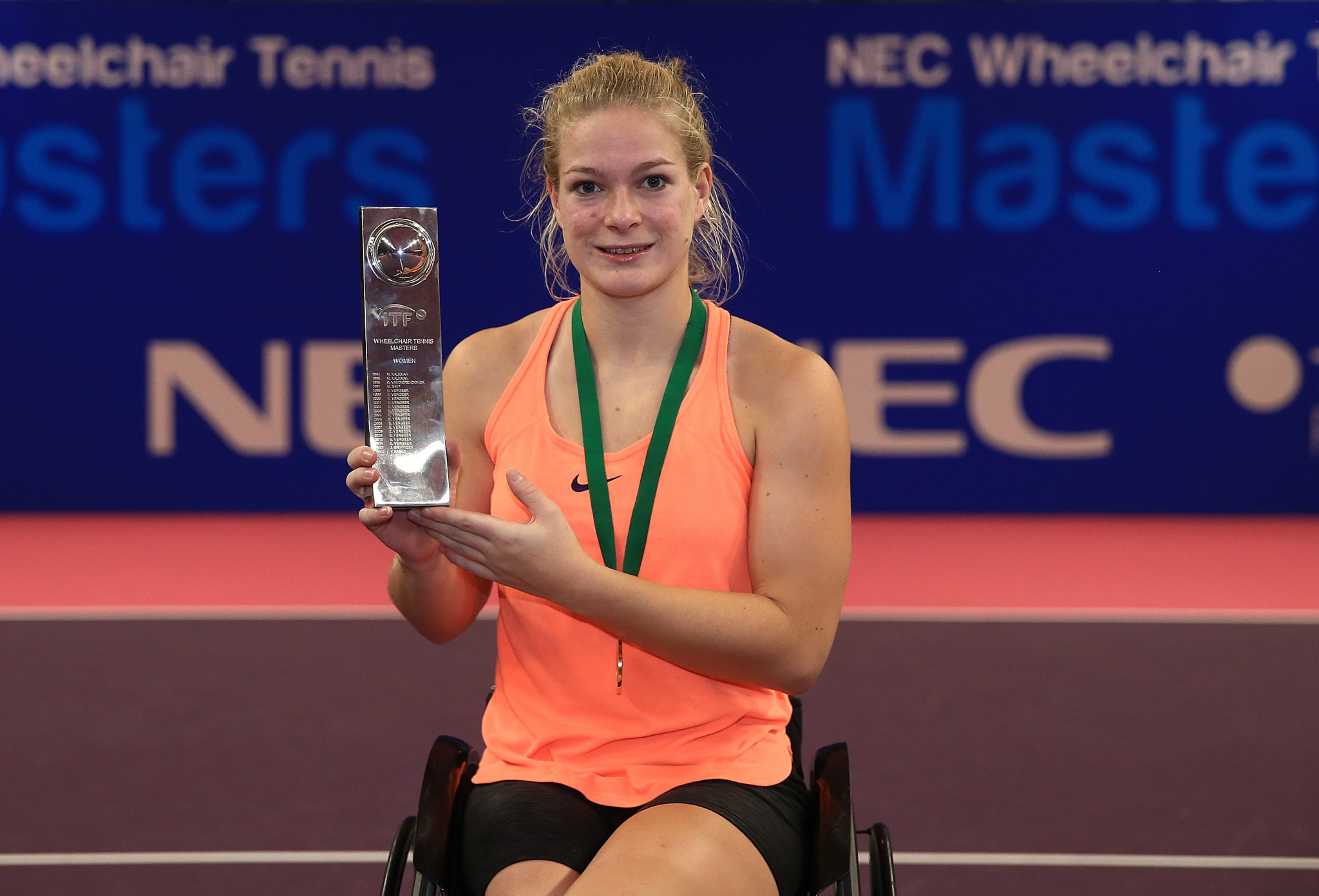 Dutch wheelchair tennis player Diede de Groot has been nominated for the IPC December Allianz Athlete of the Month Award after winning the year-end NEC Masters having also won three Grand Slam singles titles in 2018 ©Getty Images